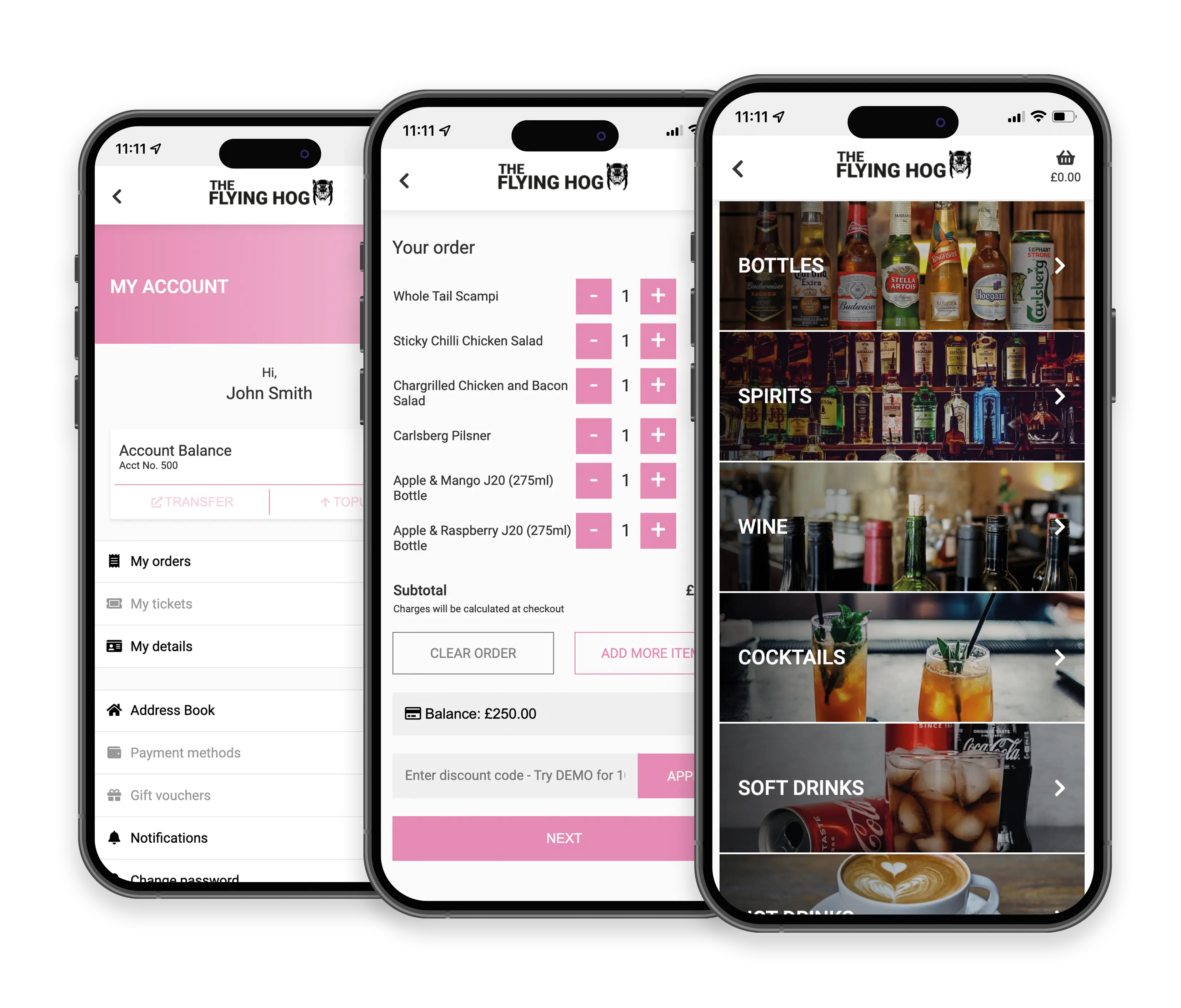 TouchTakeaway ordering on customer device