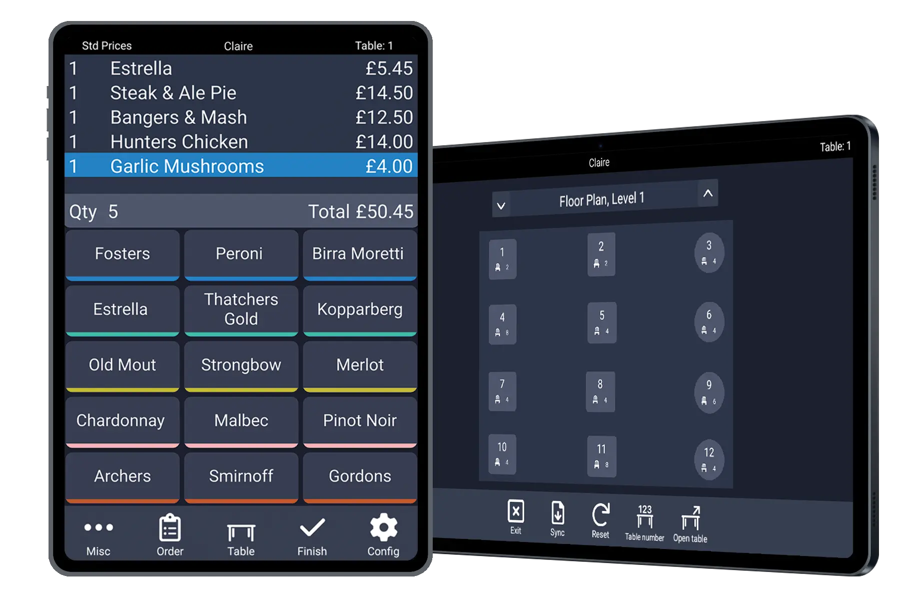 PocketTouch mobile ordering device