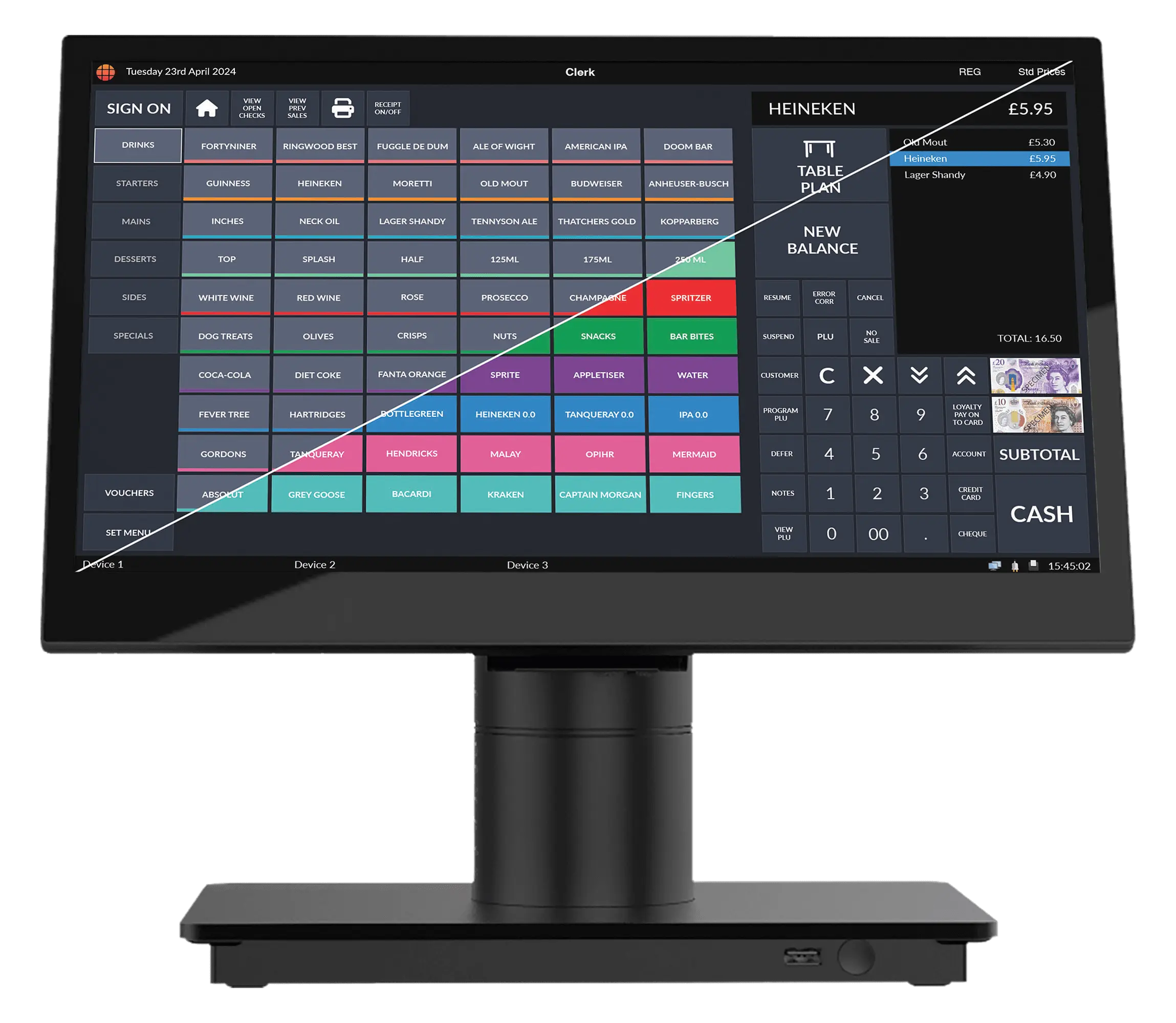 TouchPoint EPOS on terminal in use