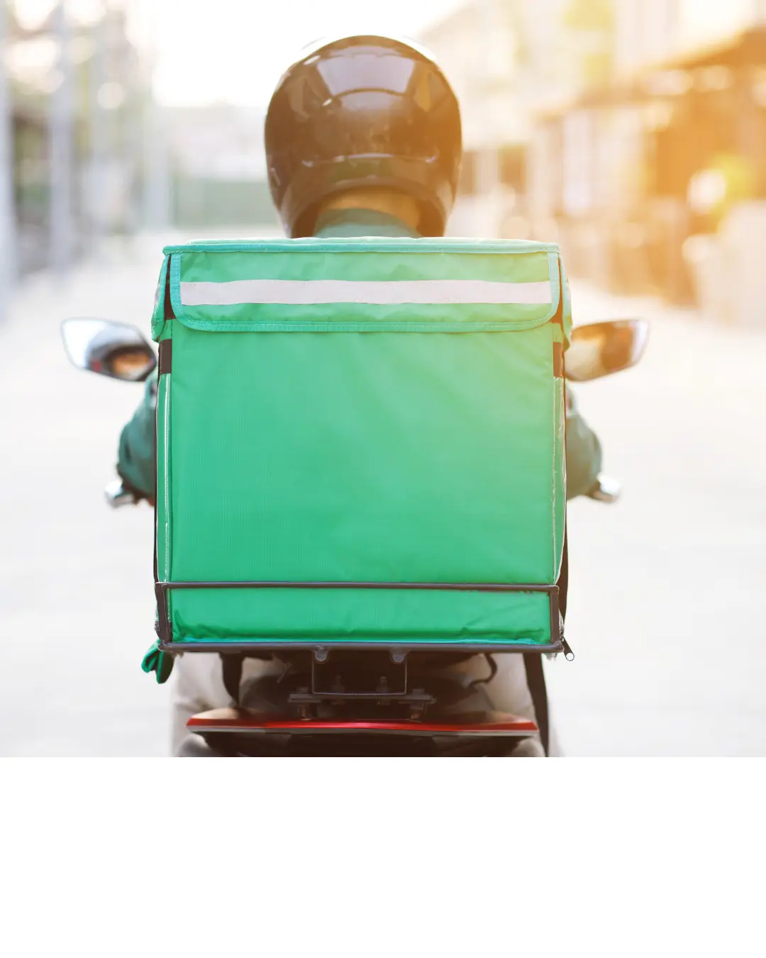 Delivery driver picking up TouchTakeaway orders